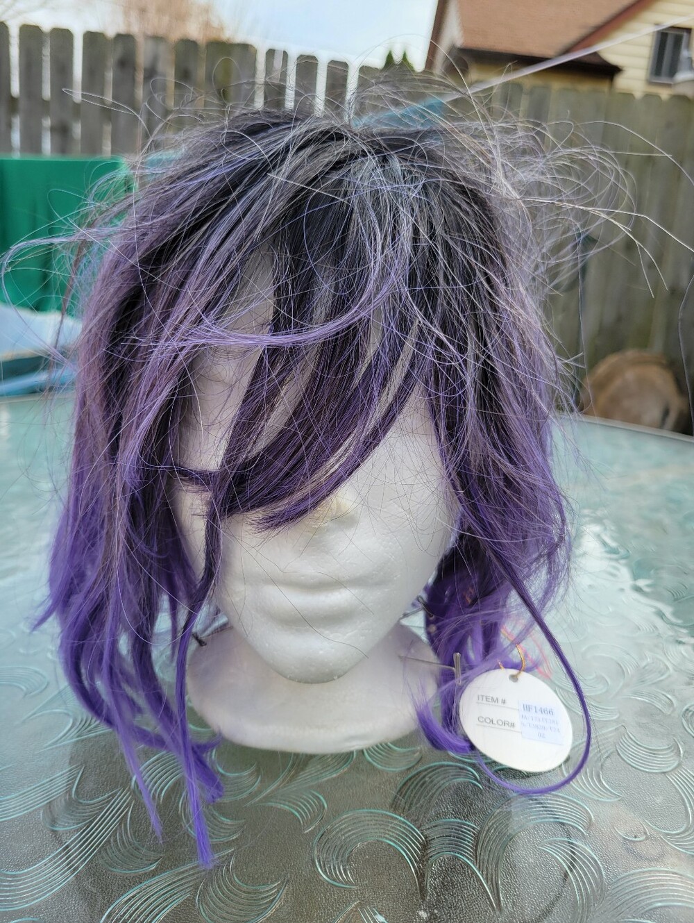 Short Purple Bob Wig, new with tags